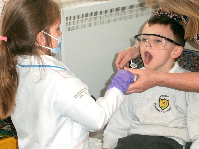 We had a visit from the Oral health team and we found out about our teeth and how to look after them. Then we played in role as a dentist.
